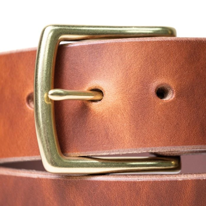 Heritage Work Belt - Natural Wickett & Craig Double Stuffed 12-14oz - Image 4