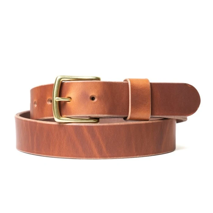 Heritage Work Belt - Natural Wickett & Craig Double Stuffed 12-14oz - Image 6