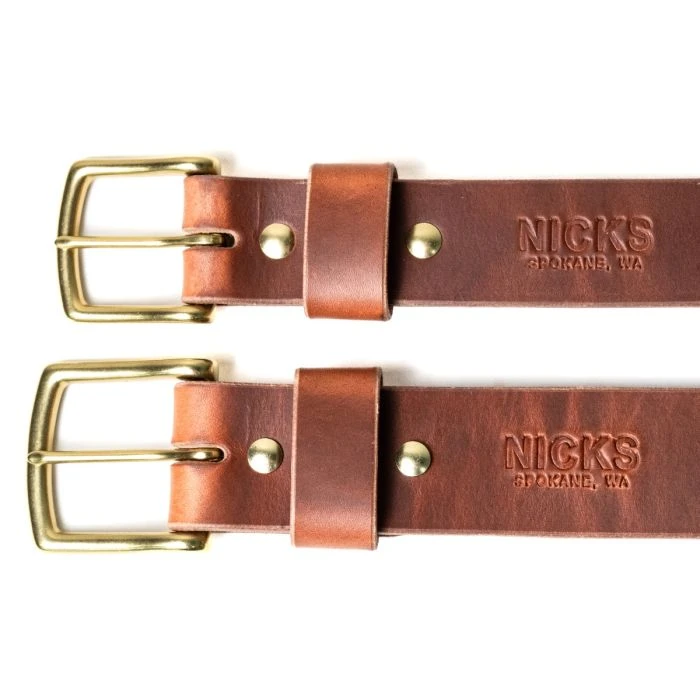 Heritage Work Belt - Natural Wickett & Craig Double Stuffed 12-14oz - Image 3